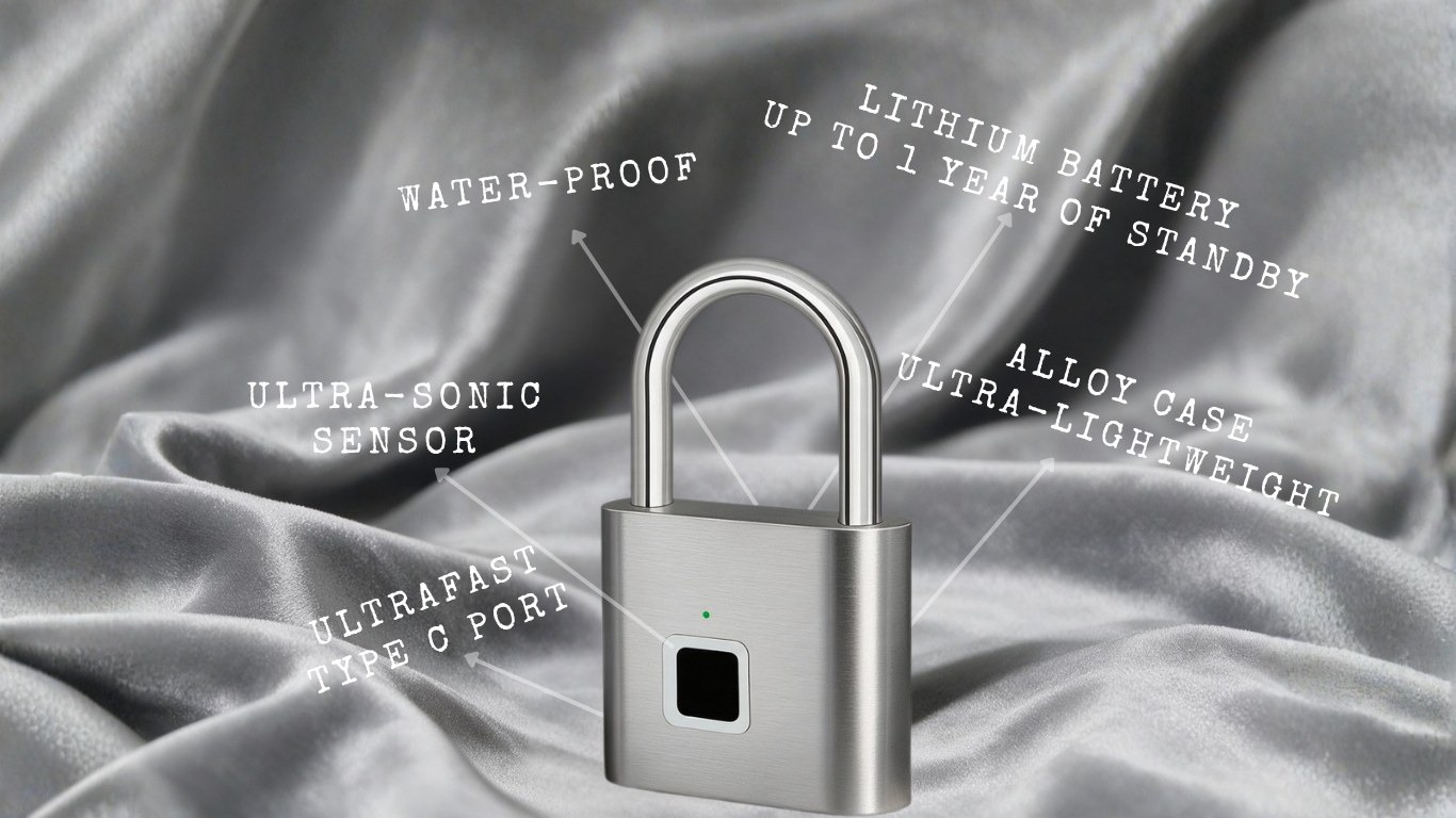 Veylock fingerprint padlock — feature overview
